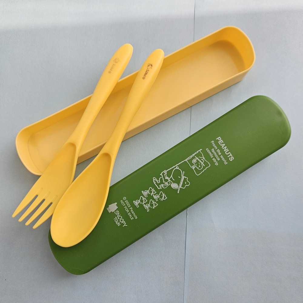 Snoopy Town Fork & Spoon Set - EUC